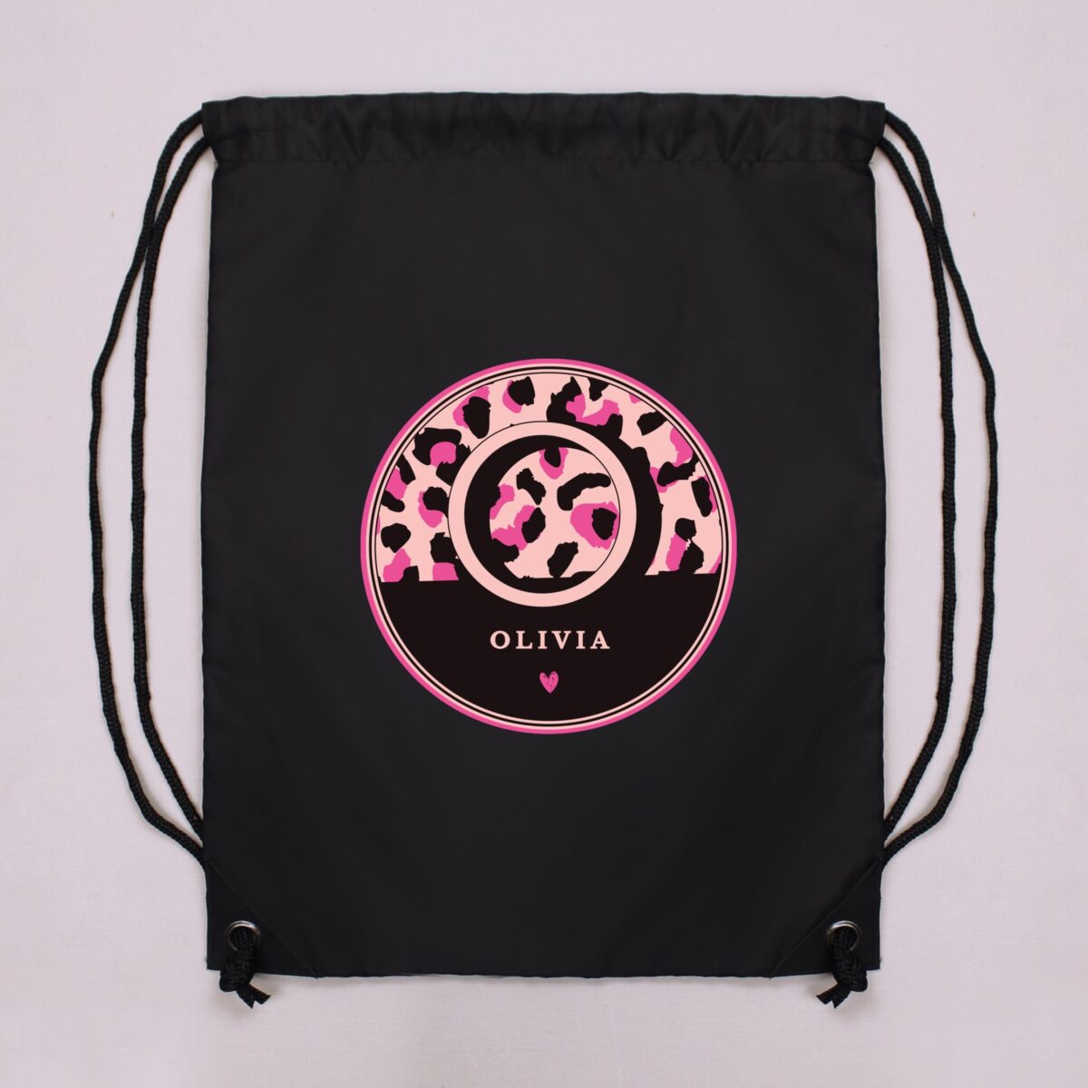 Personalised Leopard Print Black Kit Bag: 2 - Kids Bags By Gift Moments