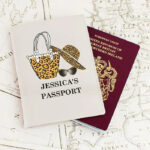 Personalised Leopard Print Cream Passport Holder: 1 - Passport Holders By Gift Moments