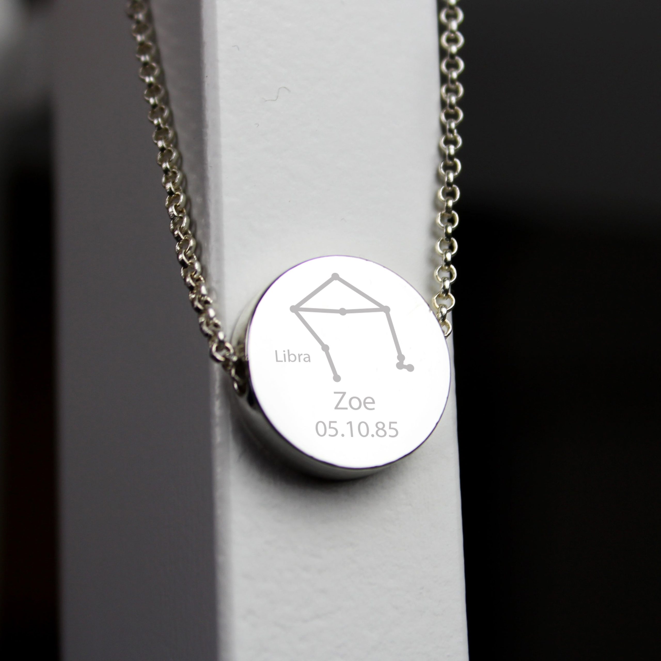 Personalised Libra Zodiac Star Sign Necklace (Sep 23rd - Oct 22nd): 1 - Necklaces By Gift Moments
