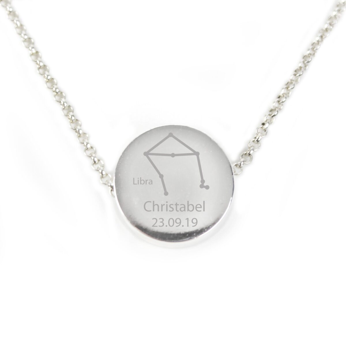 Personalised Libra Zodiac Star Sign Necklace (Sep 23rd - Oct 22nd): 7 - Necklaces By Gift Moments