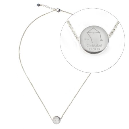 Personalised Libra Zodiac Star Sign Necklace (Sep 23rd - Oct 22nd): 3 - Necklaces By Gift Moments