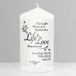 Personalised Life & Love Pillar Candle: 1 - Candles By Gift Moments