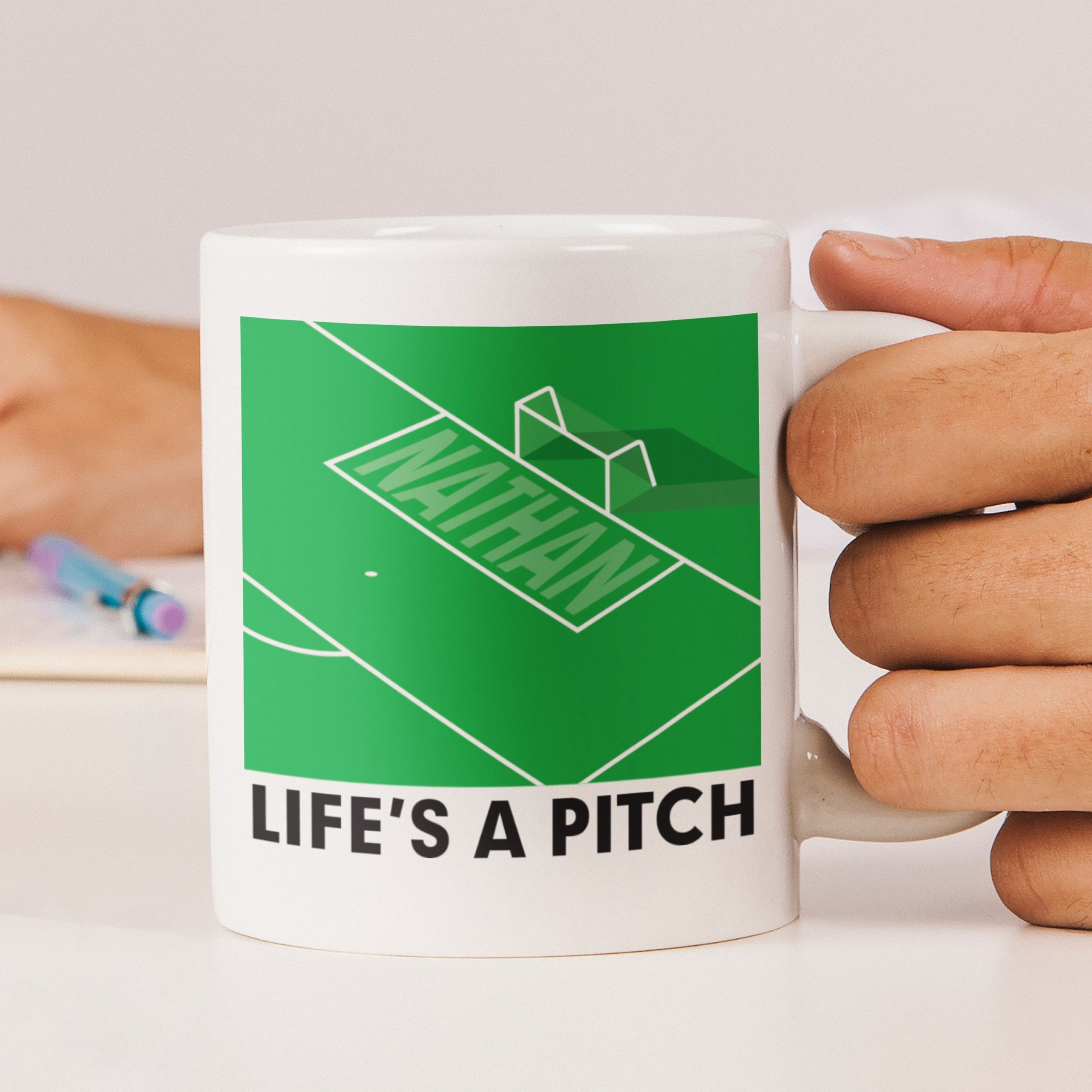 Personalised Life’s A Pitch Mug: 1 - Mugs By Gift Moments