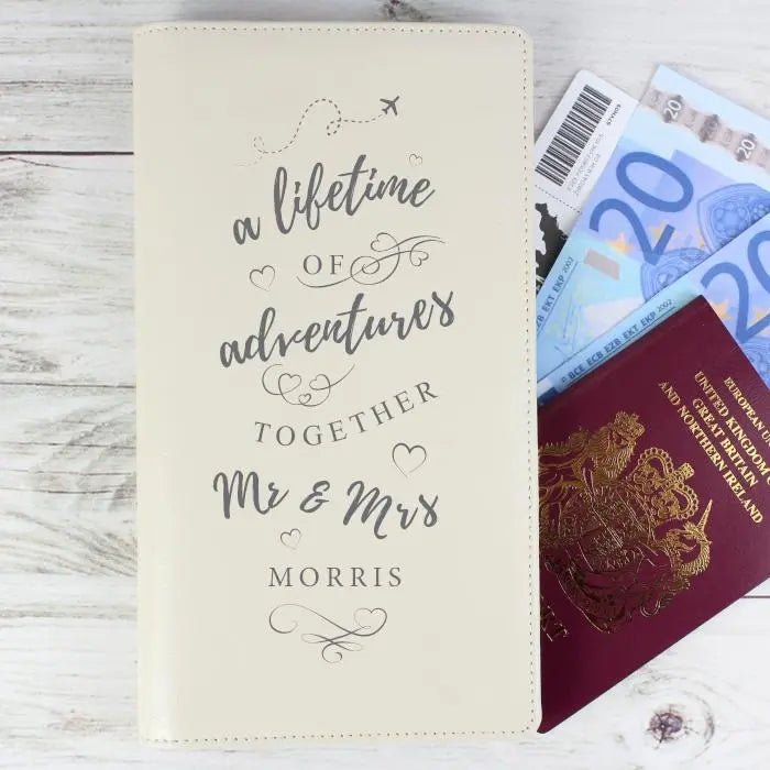 Personalised A Lifetime Of... Travel Document Holder: 1 - Travel Accessories By Gift Moments