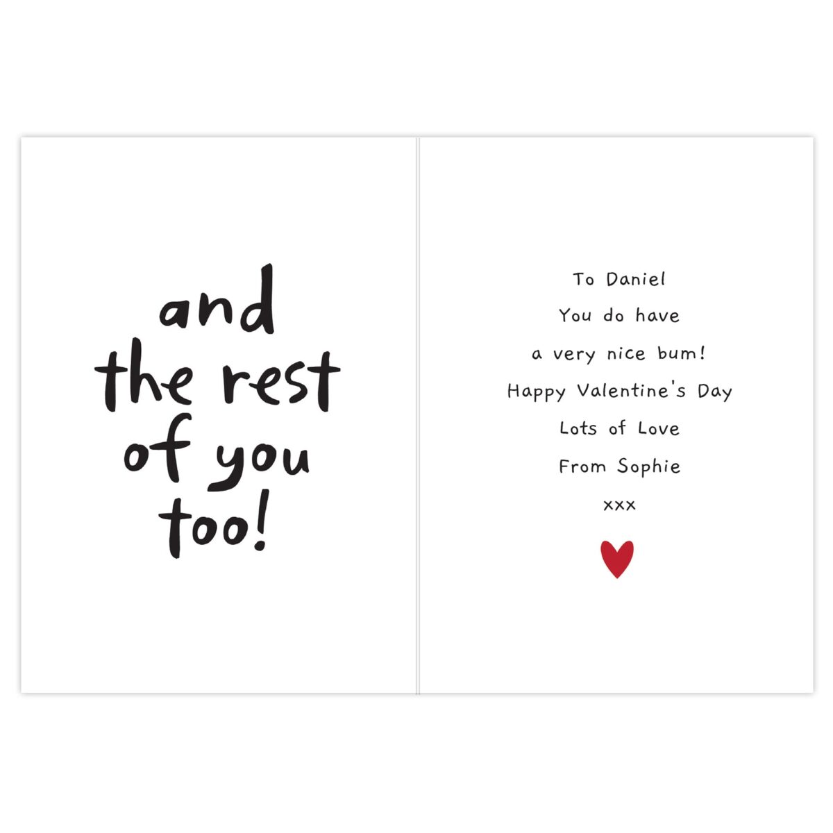 Personalised I Like Your Bum Card: 3 - Greeting Cards By Gift Moments