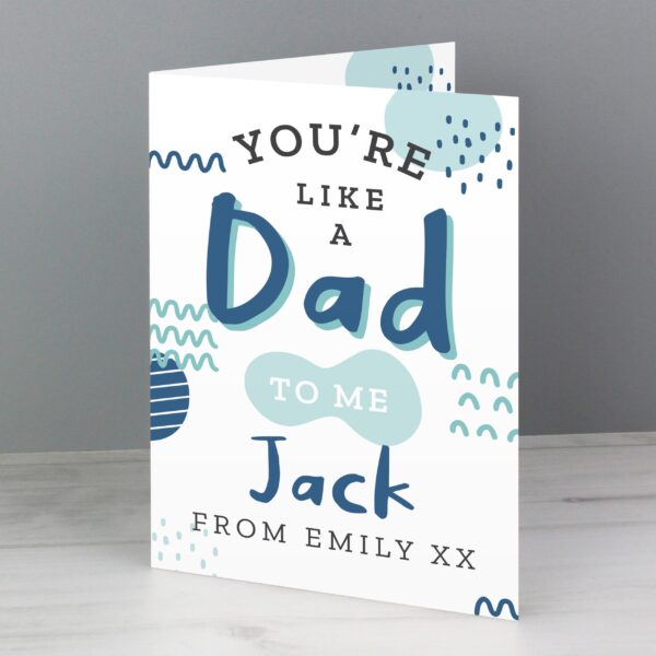 Personalised Like A Dad To Me Card: 1 - Greeting Cards By Gift Moments