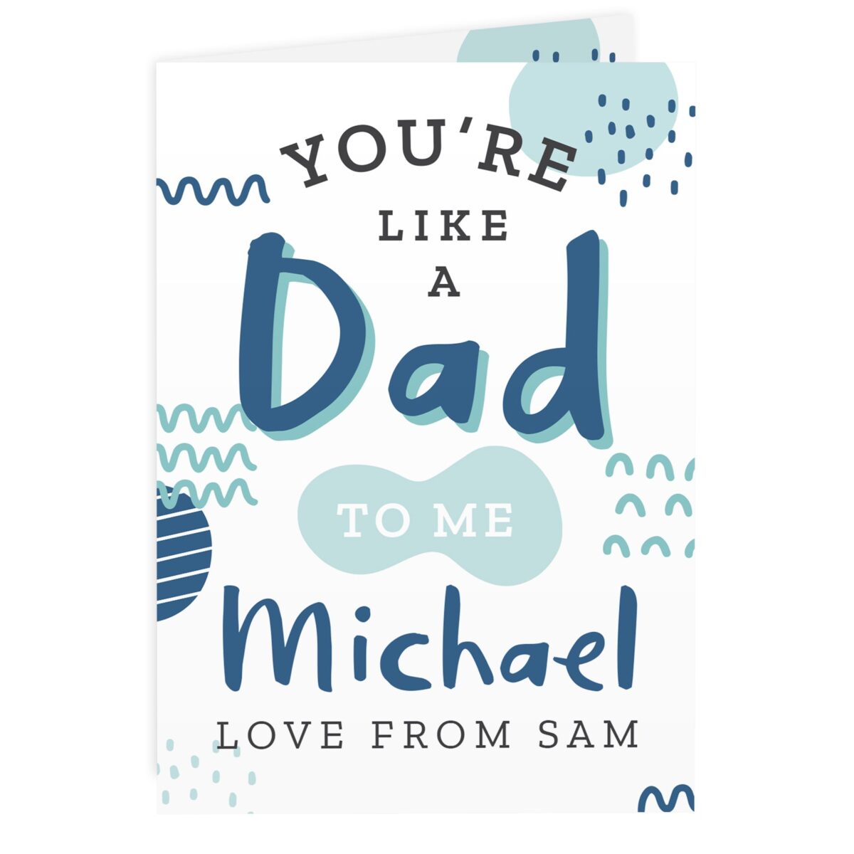 Personalised Like A Dad To Me Card: 2 - Greeting Cards By Gift Moments