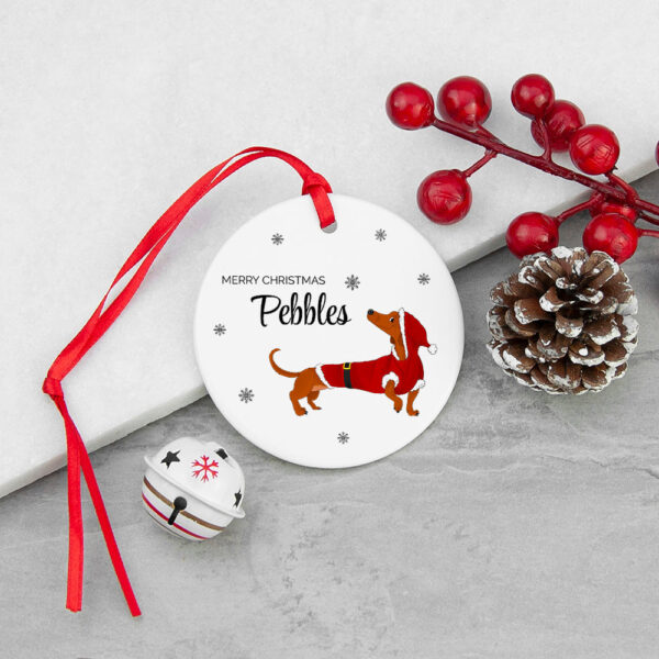 Personalised Dog Christmas Ornament: 1 - Christmas Decorations By Gift Moments
