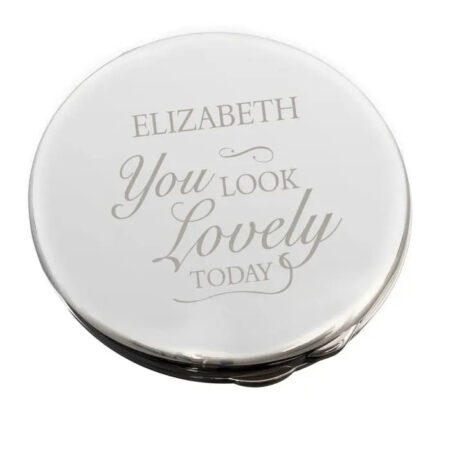 Personalised You Look Lovely Compact Mirror: 4 - Compact Mirrors By Gift Moments