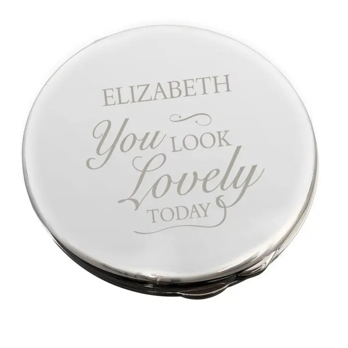 Personalised You Look Lovely Compact Mirror: 4 - Compact Mirrors By Gift Moments