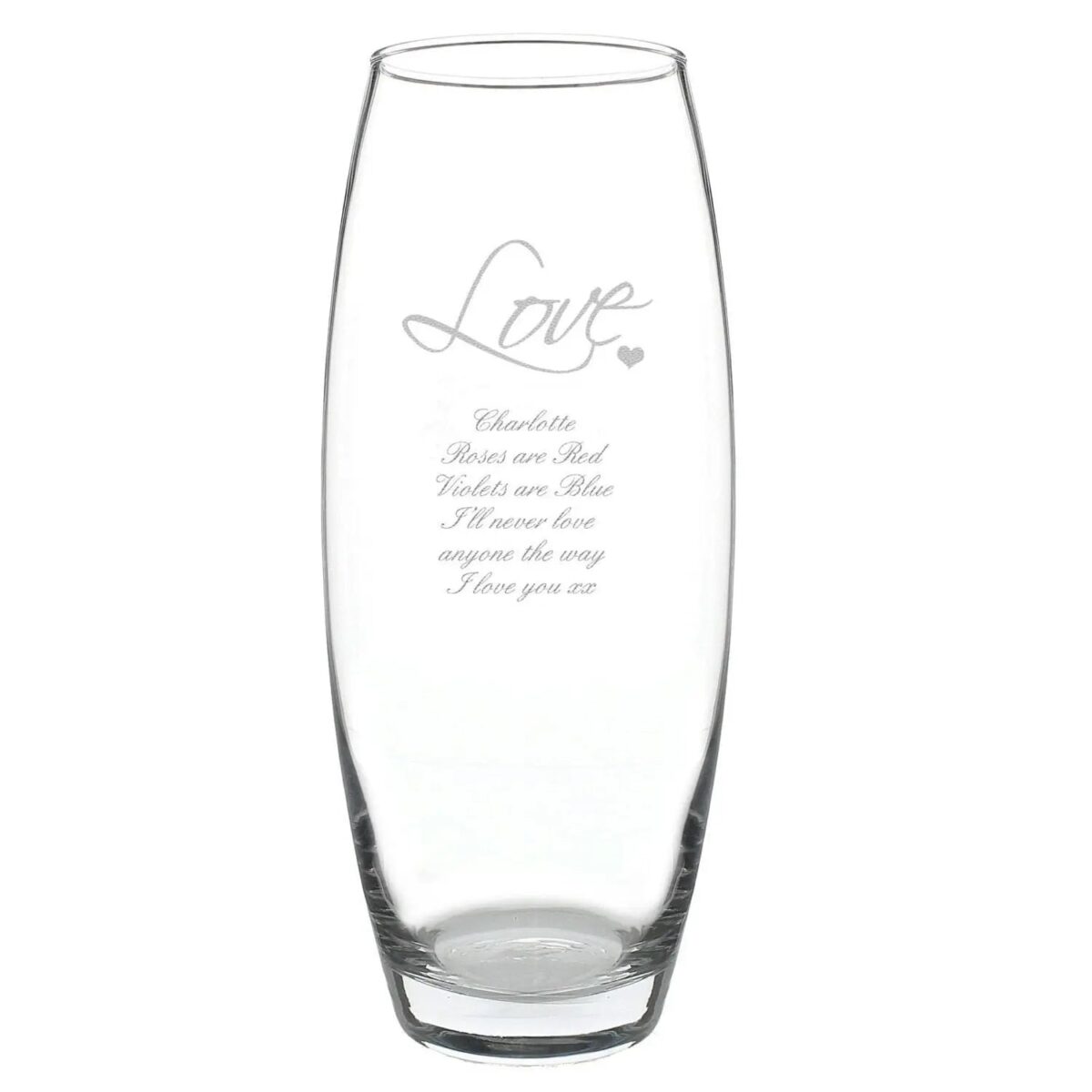 Personalised Love Bullet Vase: 3 - Vases By Gift Moments