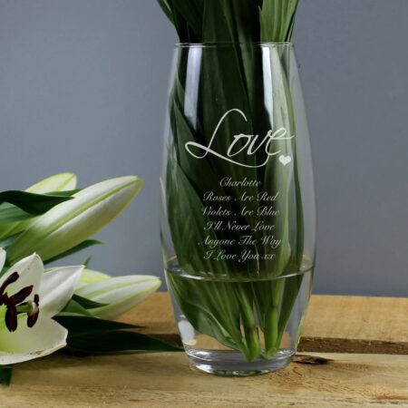 Personalised Love Bullet Vase: 1 - Vases By Gift Moments