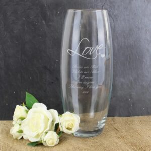 Personalised Love Bullet Vase: 2 - Vases By Gift Moments