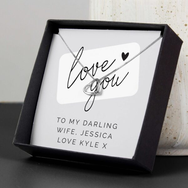 Personalised Love you Heart Necklace and Box: 1 - Necklaces By Gift Moments