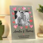 Personalised Love Hearts Glitter Photo Frame: 1 - Photo Frames By Gift Moments