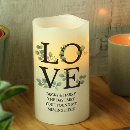 Personalised LOVE LED Candle: 4 - LED Lighting By Gift Moments