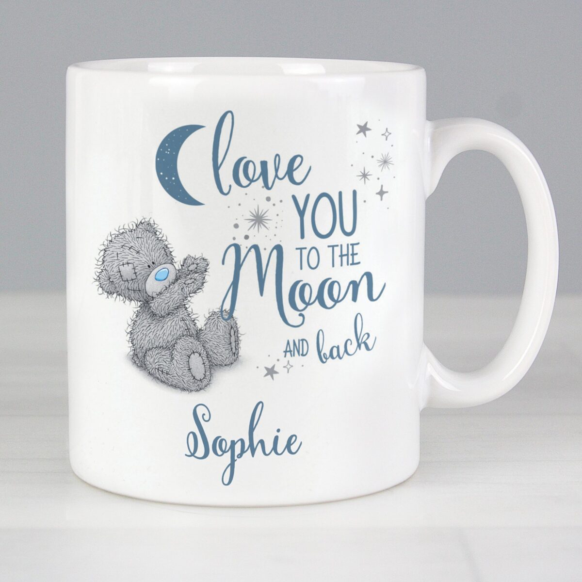 Personalised love moon back mug