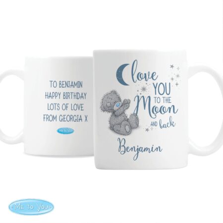 Personalised love moon back mug