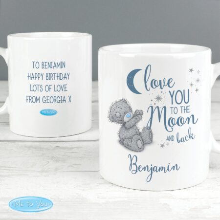 Personalised love moon back mug