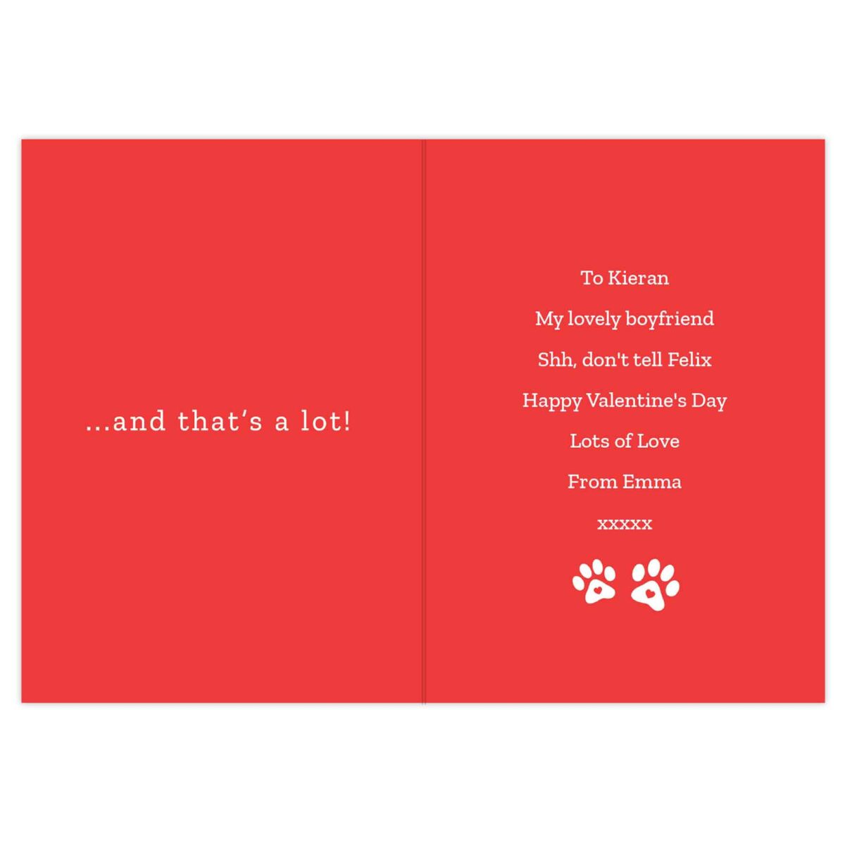 Personalised I love You More than the Cat Card: 3 - Greeting Cards By Gift Moments