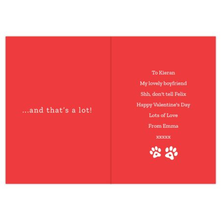 Personalised I love You More than the Cat Card: 3 - Greeting Cards By Gift Moments