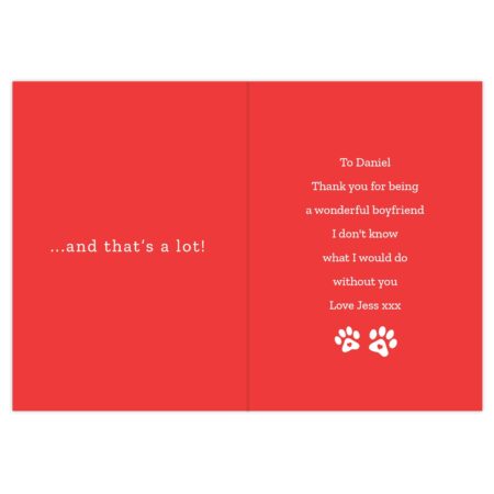 Personalised I Love You More than the Dog Card: 4 - Greeting Cards By Gift Moments