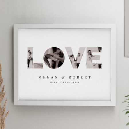 Personalised LOVE Photo Framed Prints: 3 - White - Framed Prints By Gift Moments