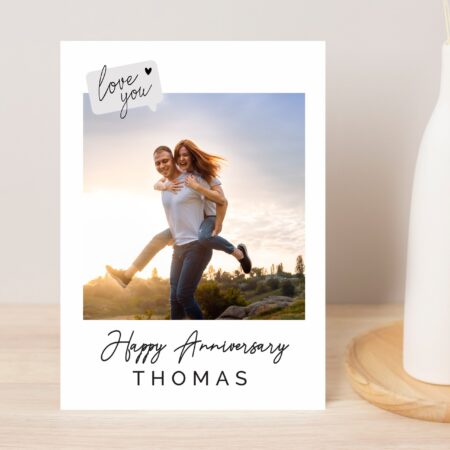 Personalised Love You Photo Upload Greeting Card: 2 - Greeting Cards By Gift Moments