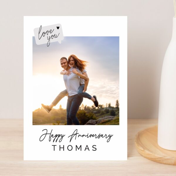 Personalised Love You Photo Upload Greeting Card: 2 - Greeting Cards By Gift Moments