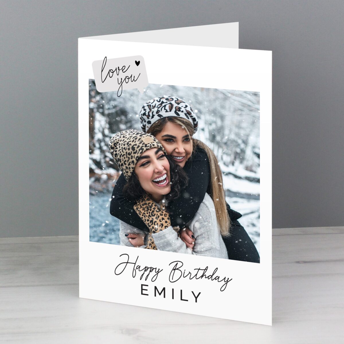 Personalised Love You Photo Upload Greeting Card: 1 - Greeting Cards By Gift Moments