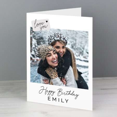 Personalised Love You Photo Upload Greeting Card: 1 - Greeting Cards By Gift Moments