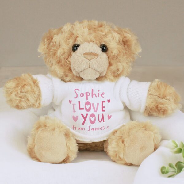 Personalised I Love You Teddy Bear: 1 - Teddy Bears & Soft Toys By Gift Moments