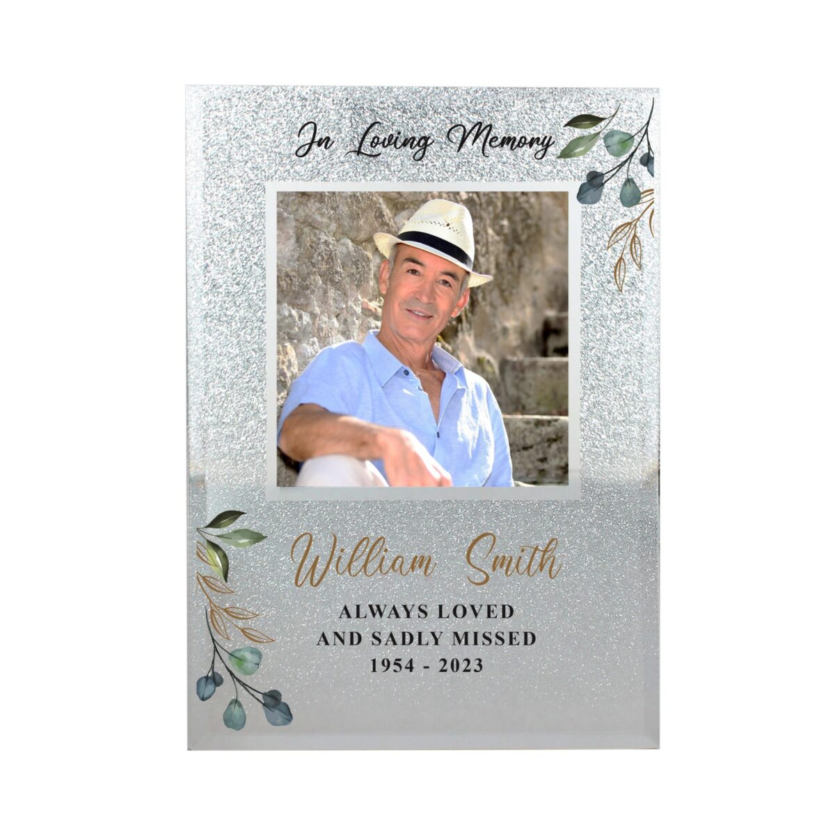 Personalised In Loving Memory 4x4 Glitter Frame: 6 - Photo Frames By Gift Moments