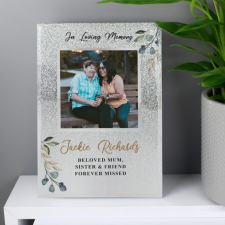 Personalised In Loving Memory 4x4 Glitter Frame: 4 - Photo Frames By Gift Moments
