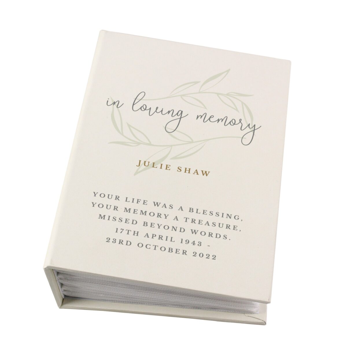 Personalised In Loving Memory 6x4 Photo Album with Sleeves: 6 - Photo Albums By Gift Moments