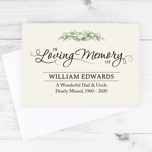 Personalised In Loving Memory Card: 1 - Greeting Cards By Gift Moments