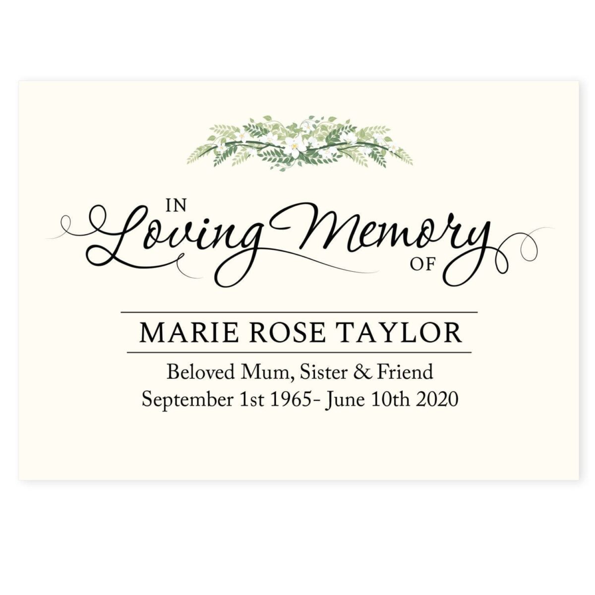 Personalised In Loving Memory Card: 3 - Greeting Cards By Gift Moments
