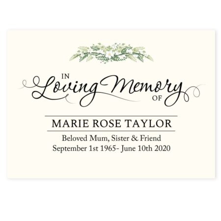 Personalised In Loving Memory Card: 3 - Greeting Cards By Gift Moments