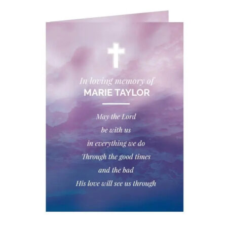 Personalised In Loving Memory Cross Card: 5 - Greeting Cards By Gift Moments