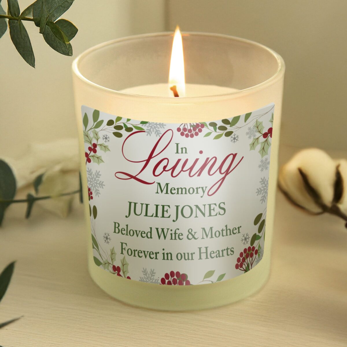 Personalised In Loving Memory Scented Jar Candle: 4 - Candles By Gift Moments