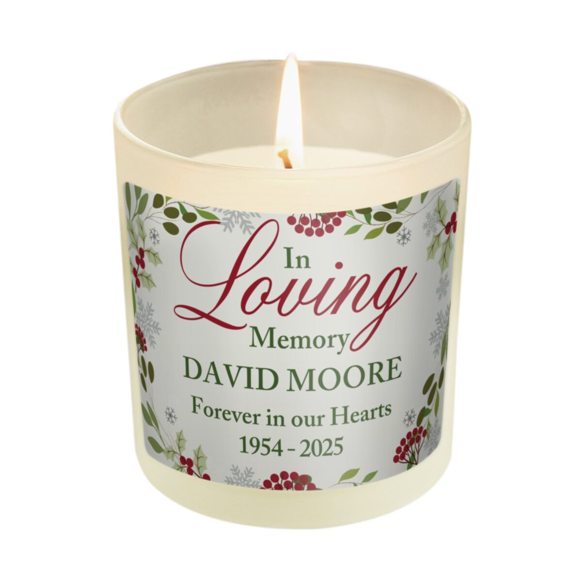 Personalised In Loving Memory Scented Jar Candle: 5 - Candles By Gift Moments