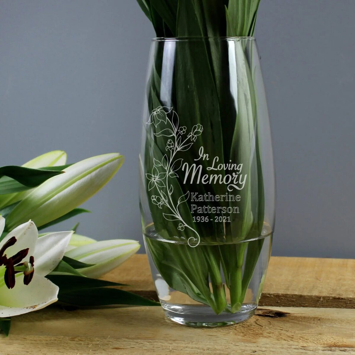 Personalised loving memory vase