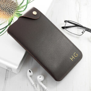 Personalised Luxury Leather Glasses Cases: 2 - Brown - Glasses Cases By Gift Moments