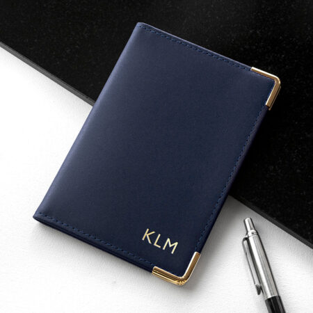 Personalised luxury leather passport covers