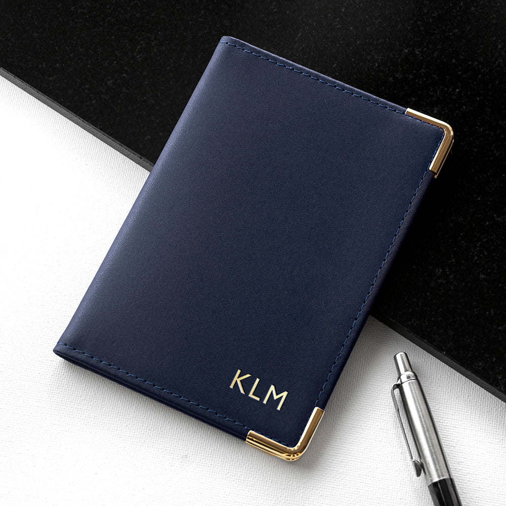 Personalised luxury leather passport covers