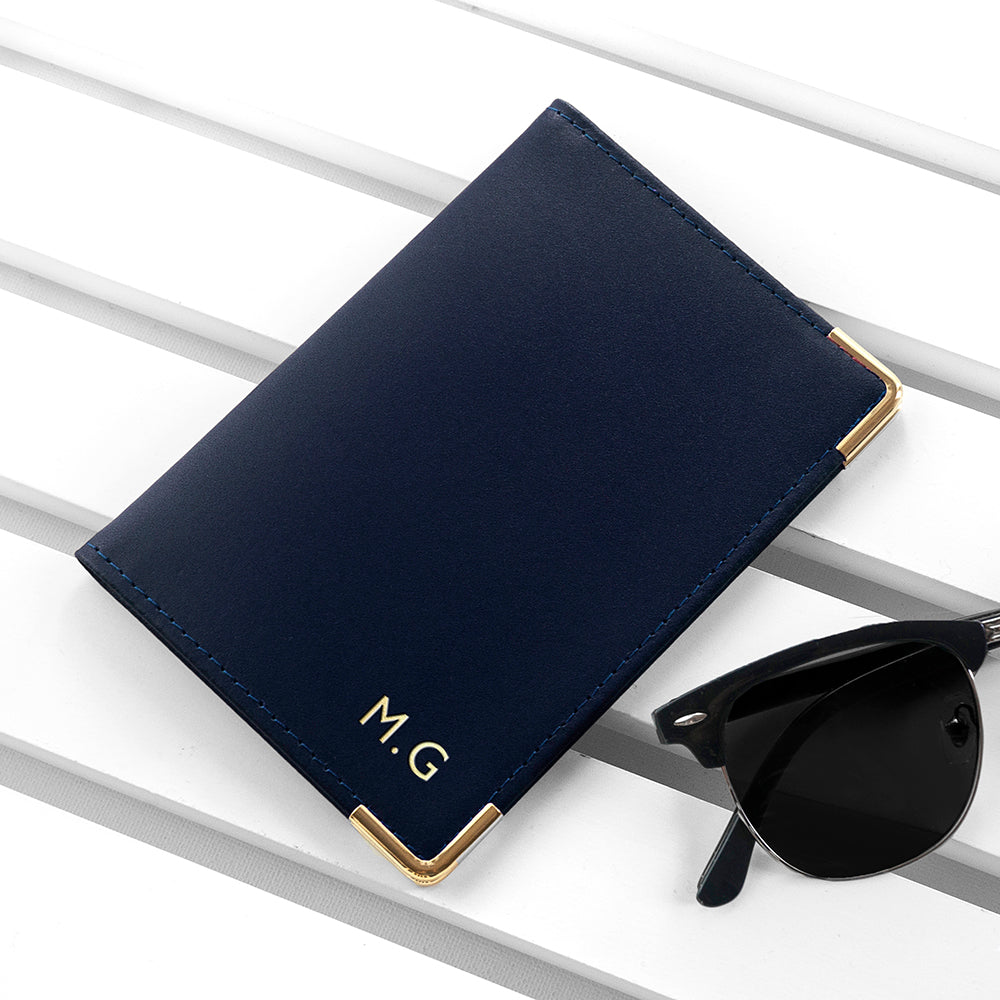 Personalised luxury leather passport covers