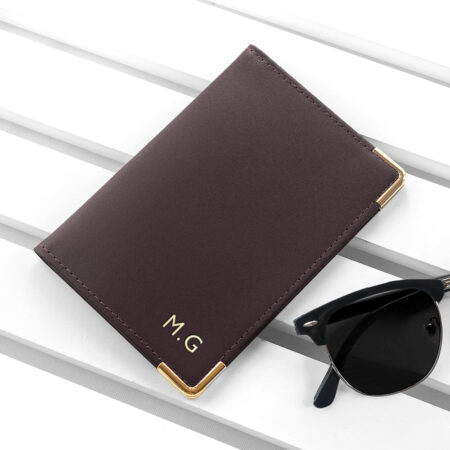 Personalised luxury leather passport covers