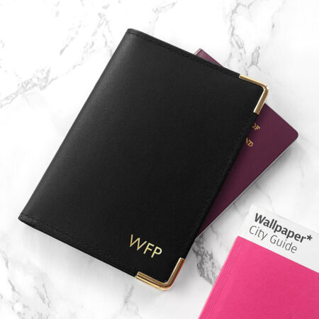 Personalised luxury leather passport covers