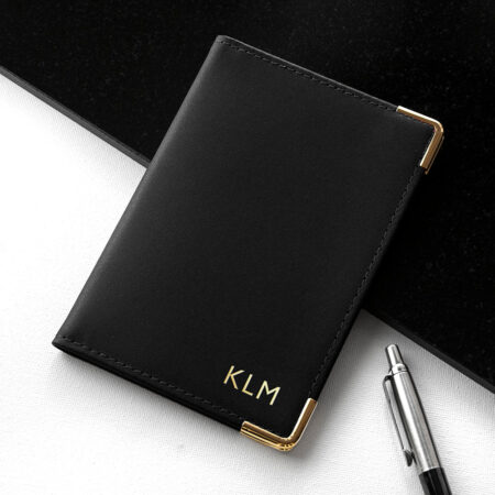 Personalised luxury leather passport covers
