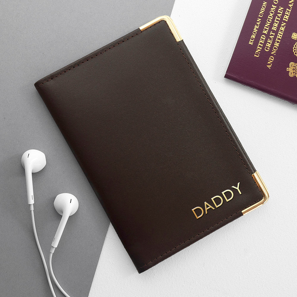 Personalised luxury leather passport covers